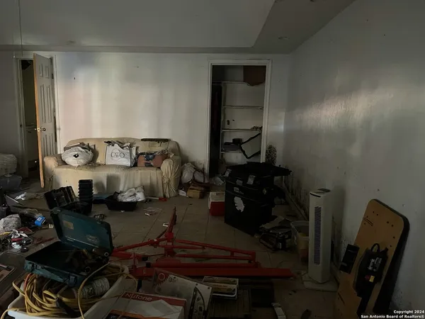 a room with gym equipment