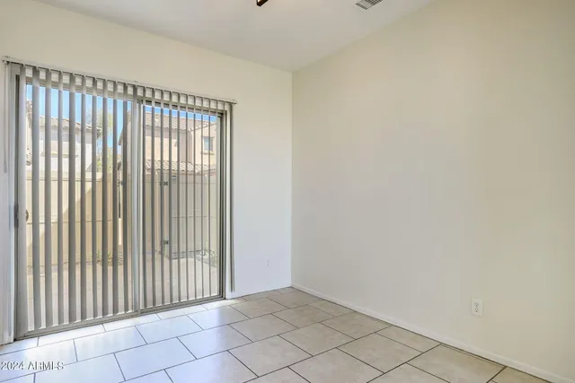 a view of a black and white wall