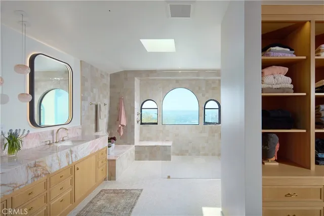 a living room with patio furniture