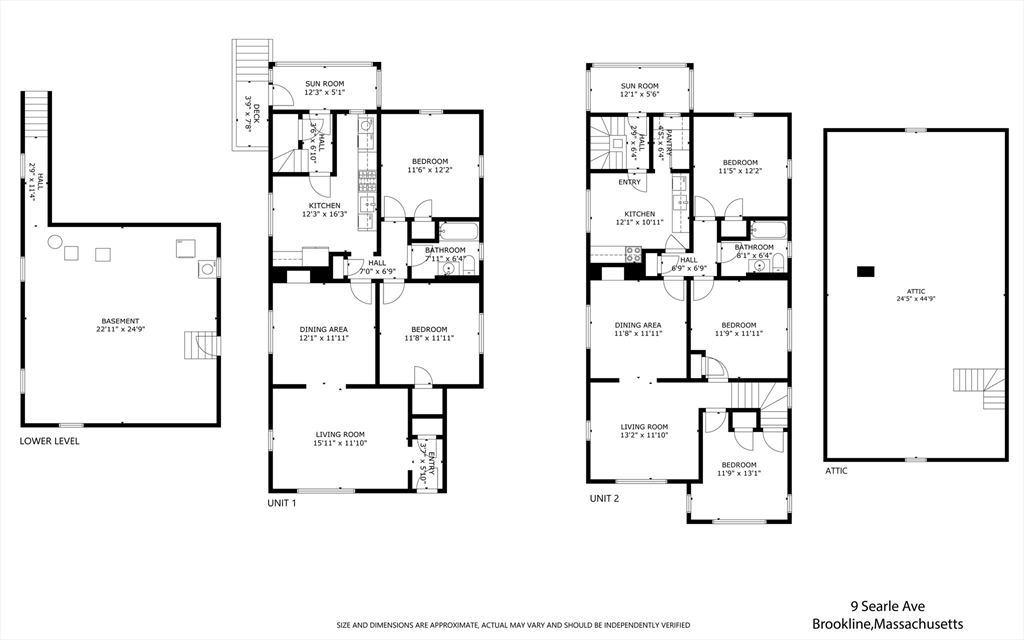 9 Searle Avenue Brookline, MA 02445 - Photo 35 of 35 a picture of a floor plan