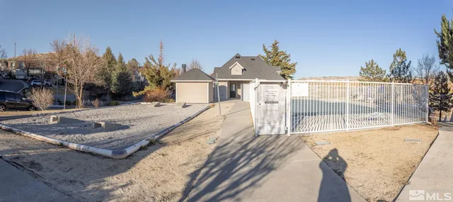 a view of terrace with wooden fence