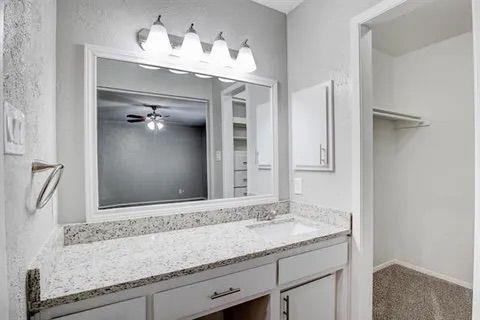 8230 El Retiro Road Fort Worth, TX 76116 - Photo 18 of 21 a bathroom with a sink and a mirror