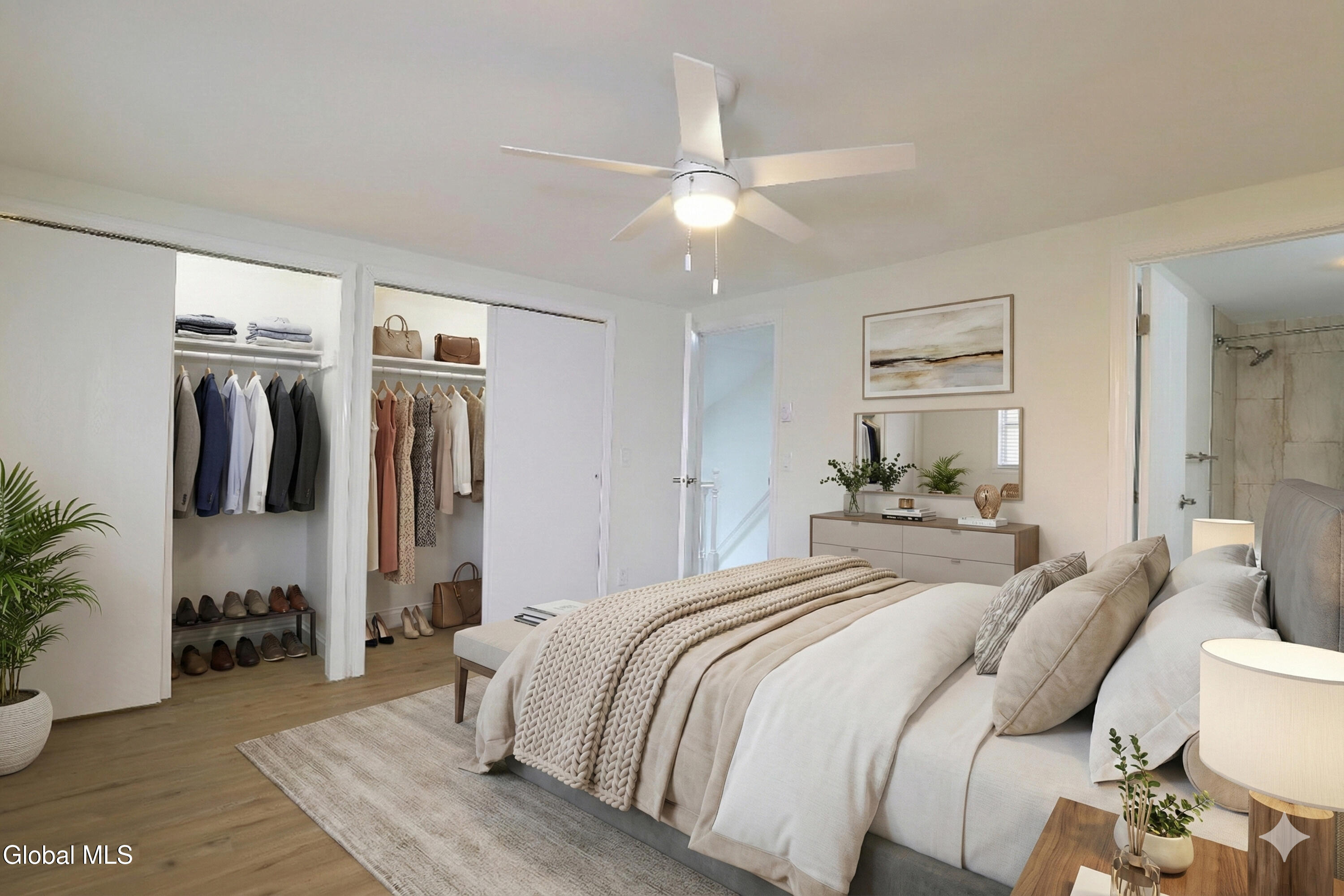 198 Thimbleberry Road Malta, NY 12020 - Photo 28 of 43 Primary bedroom and bath closet door ope