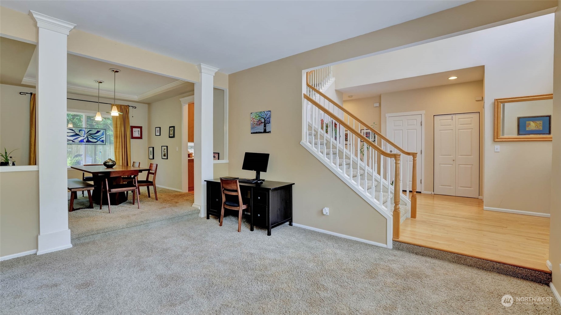 18609 173rd Way Southeast Renton, WA 98058 - Photo 7 of 37 a view of workspace with furniture and windows