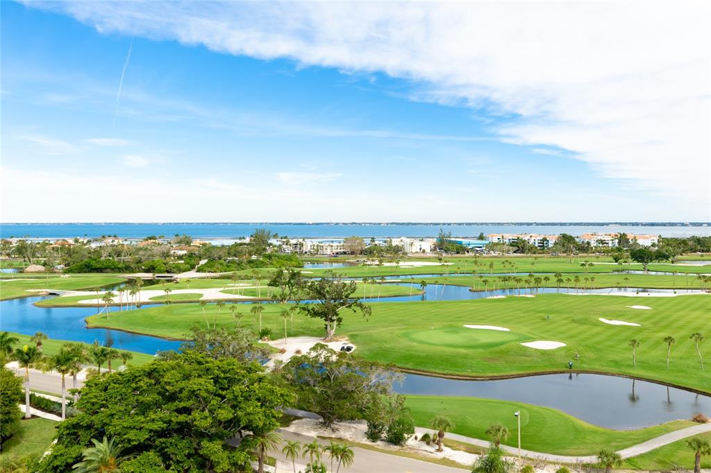455 Longboat Club Road, Unit PH8 Longboat Key, FL 34228 - Photo 37 of 64 an aerial view of a houses with an outdoor space and seating