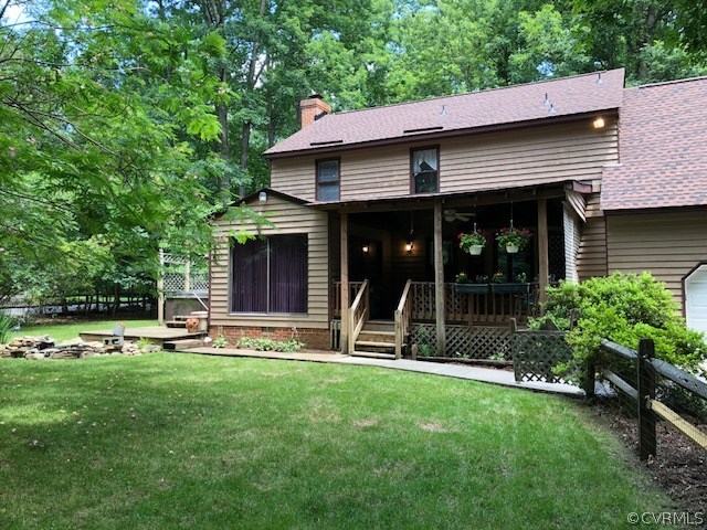 11920 Nash Road Chesterfield, VA 23838 - Photo 3 of 40 Covered 16x12 porch with a ceiling fan overlooking
