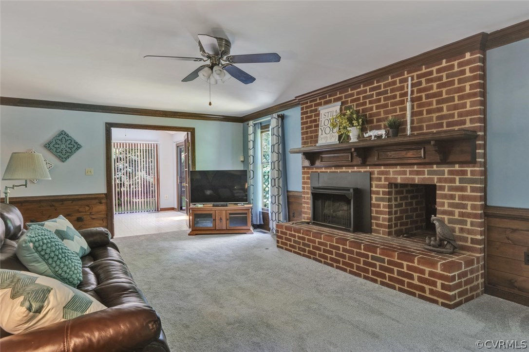11920 Nash Road Chesterfield, VA 23838 - Photo 10 of 40 Over 8' of a brick hearth now with propane gas log