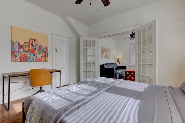 a view of a walk in closet