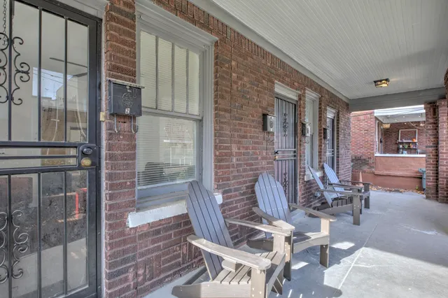 a view of balcony with patio