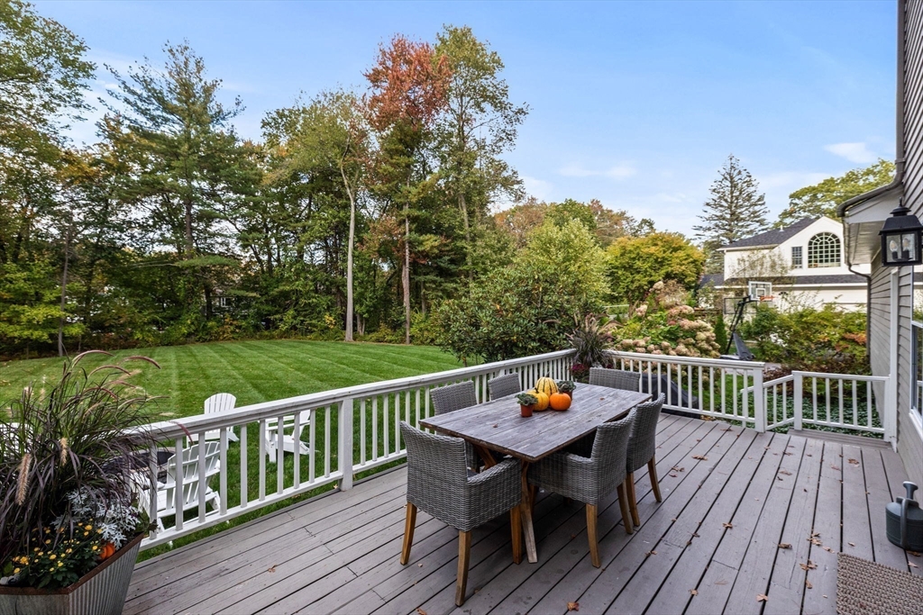 4 Alonesos Way Andover, MA 01810 - Photo 37 of 42 a view of a deck with furniture and garden