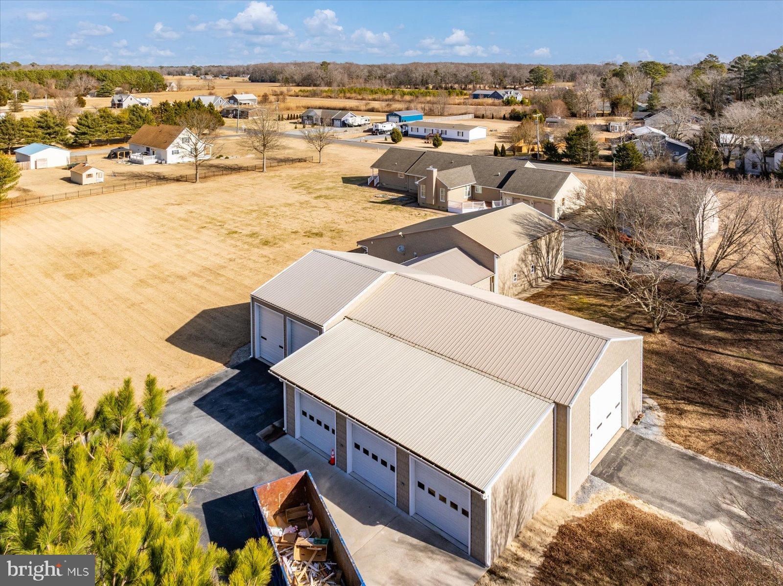 32271 West Road Frankford, DE 19945 - Photo 39 of 56 Arieal view of largest pole building