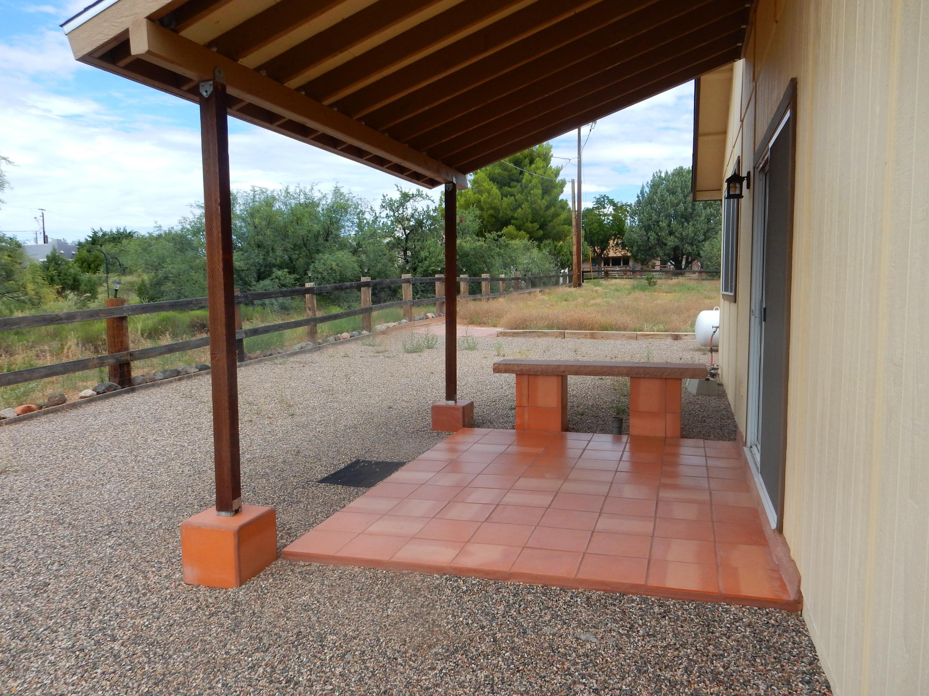 Patio and fencing
