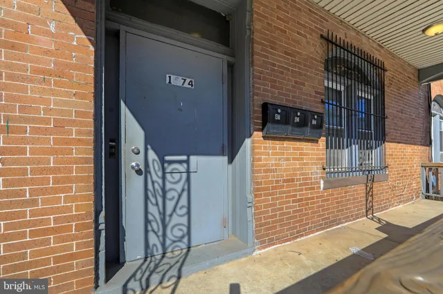 a view of a brick building