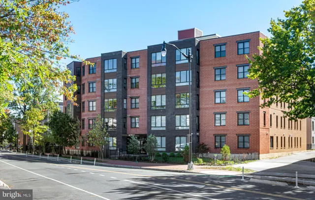 a front view of a building