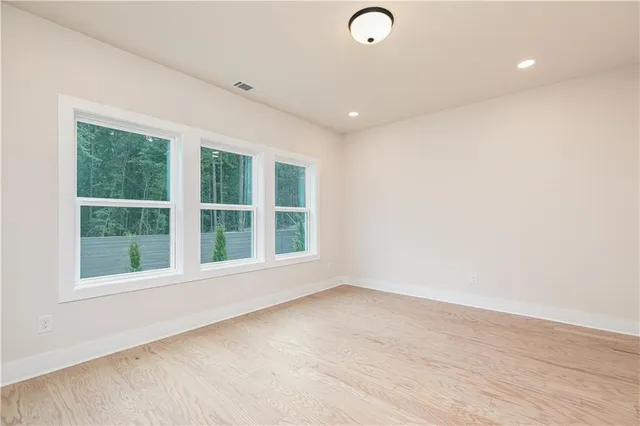 an empty room with a window