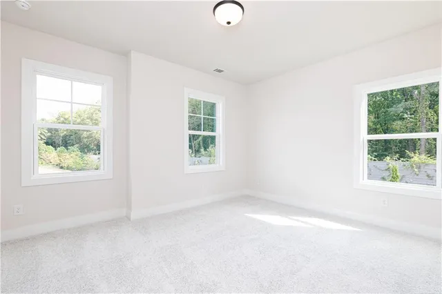 an empty room with a window