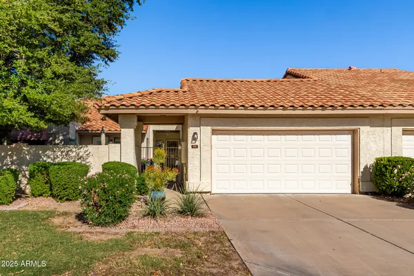 front view of a house with a outdoor space