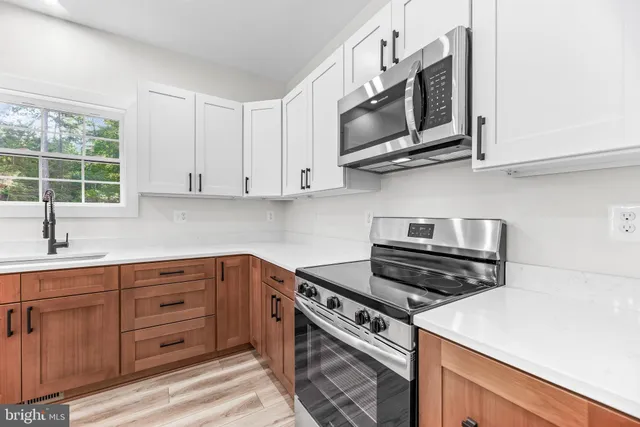a view of a kitchen center island and countertop