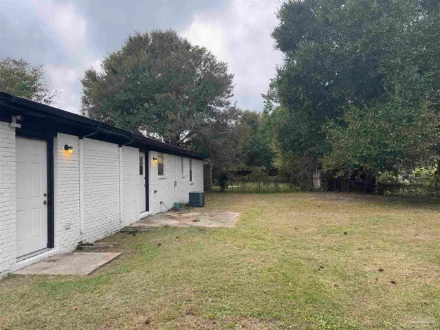 a backyard of a house