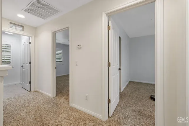 an empty room with closet