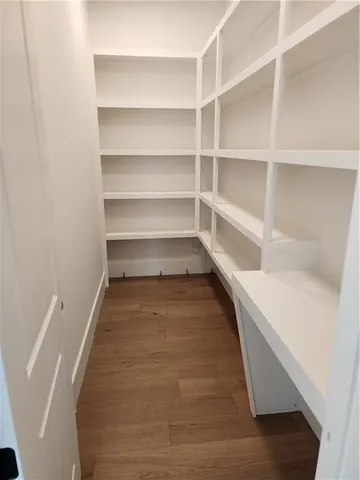 a storage room with empty racks