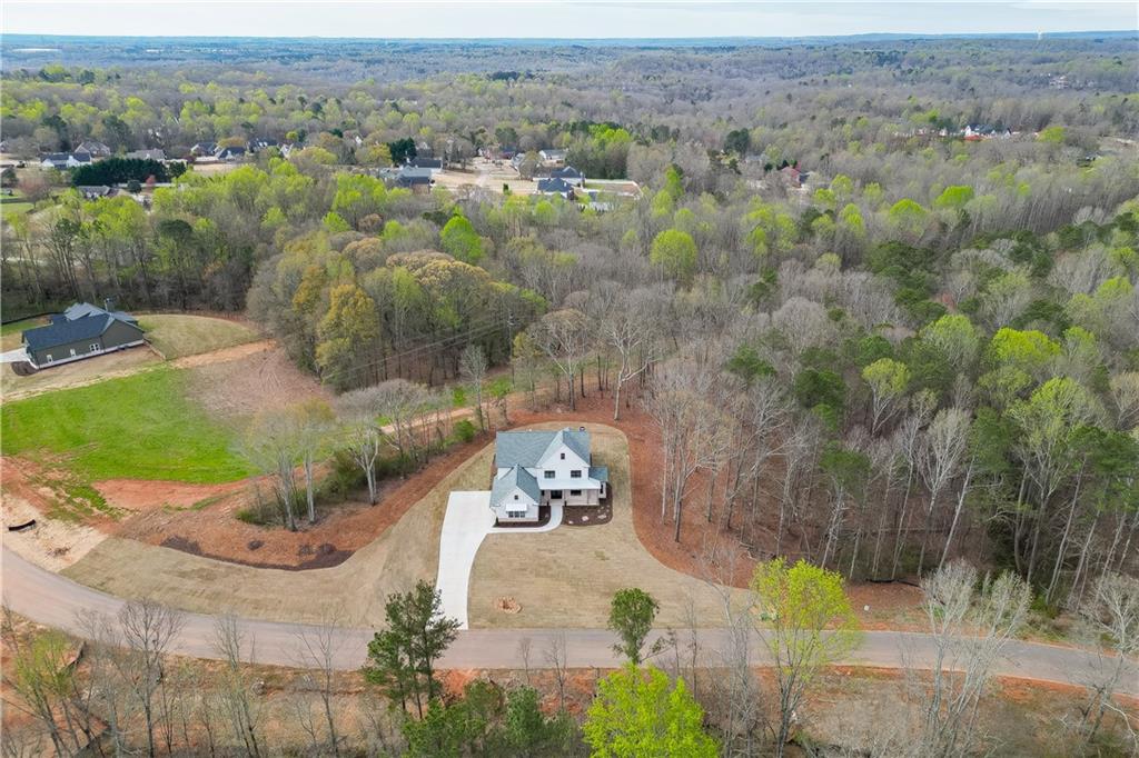 128 Ivey Trace Pendergrass, GA 30567 - Photo 56 of 57 an aerial view of a house with a yard