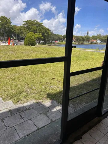 a view of lake from a window