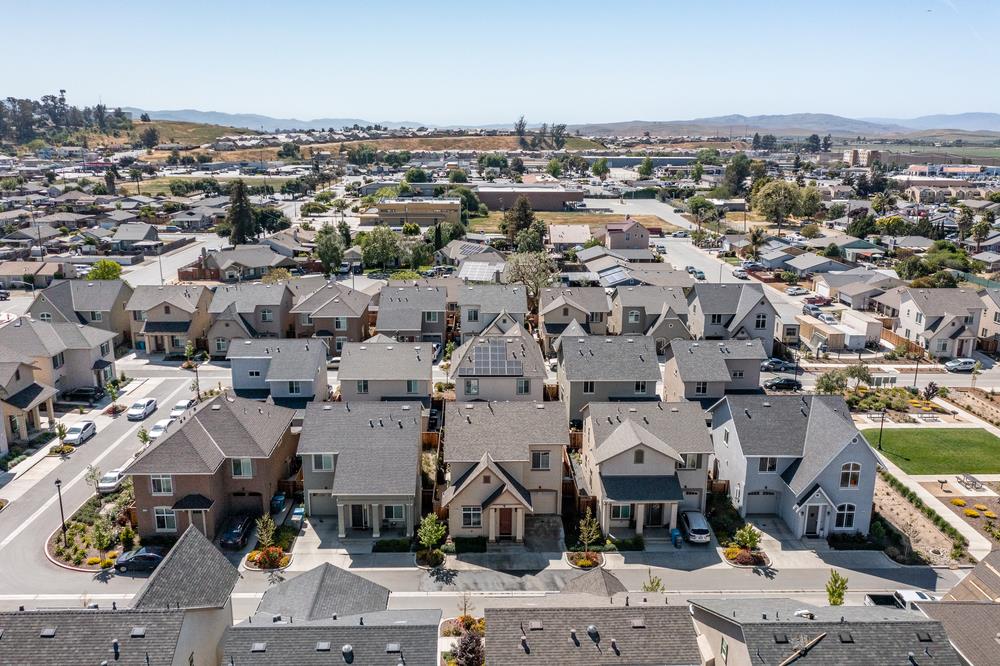 112 Springtime Circle Hollister, CA 95023 - Photo 55 of 63 an aerial view of a city with lots of residential buildings