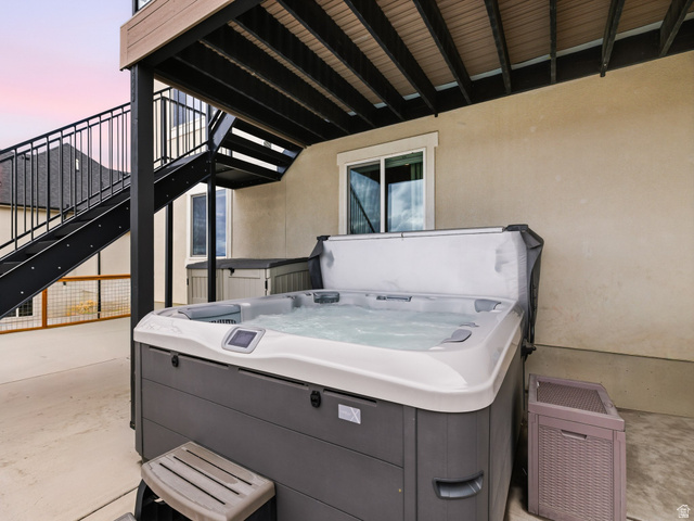 102 Elk Ridge Drive Elk Ridge, UT 84651 - Photo 45 of 61 Covered hot tub area under the upper deck.