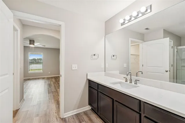 a house view with a swimming pool