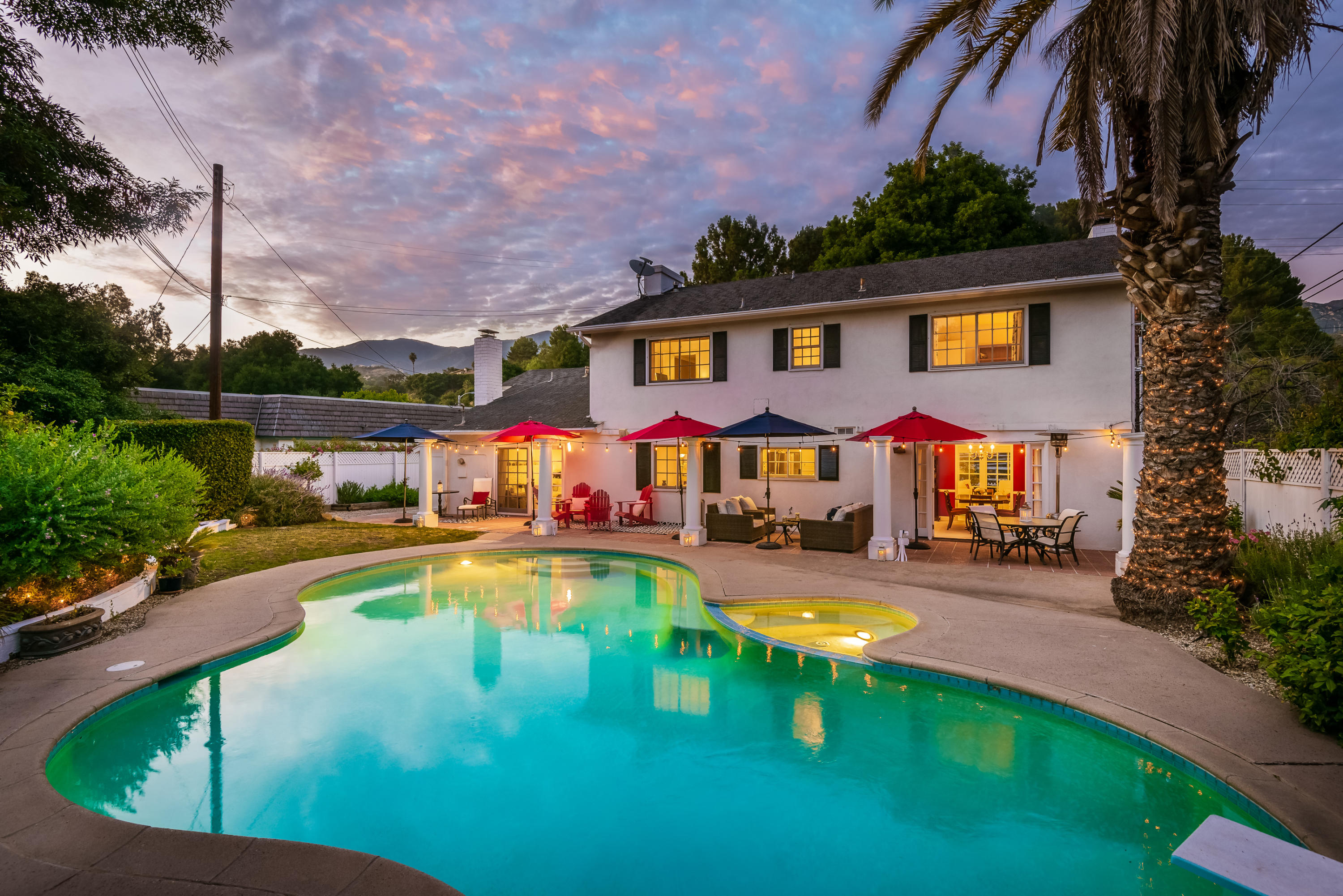 3735 Foothill Road Santa Barbara, CA 93105 - Photo 7 of 23 02-Rear View - Twilight