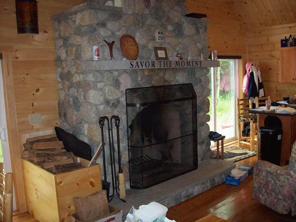 62 Troutdale Road West Forks, ME 04985 - Photo 8 of 33 Stone fireplace
