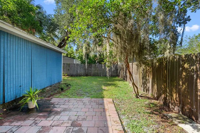 a backyard of a house