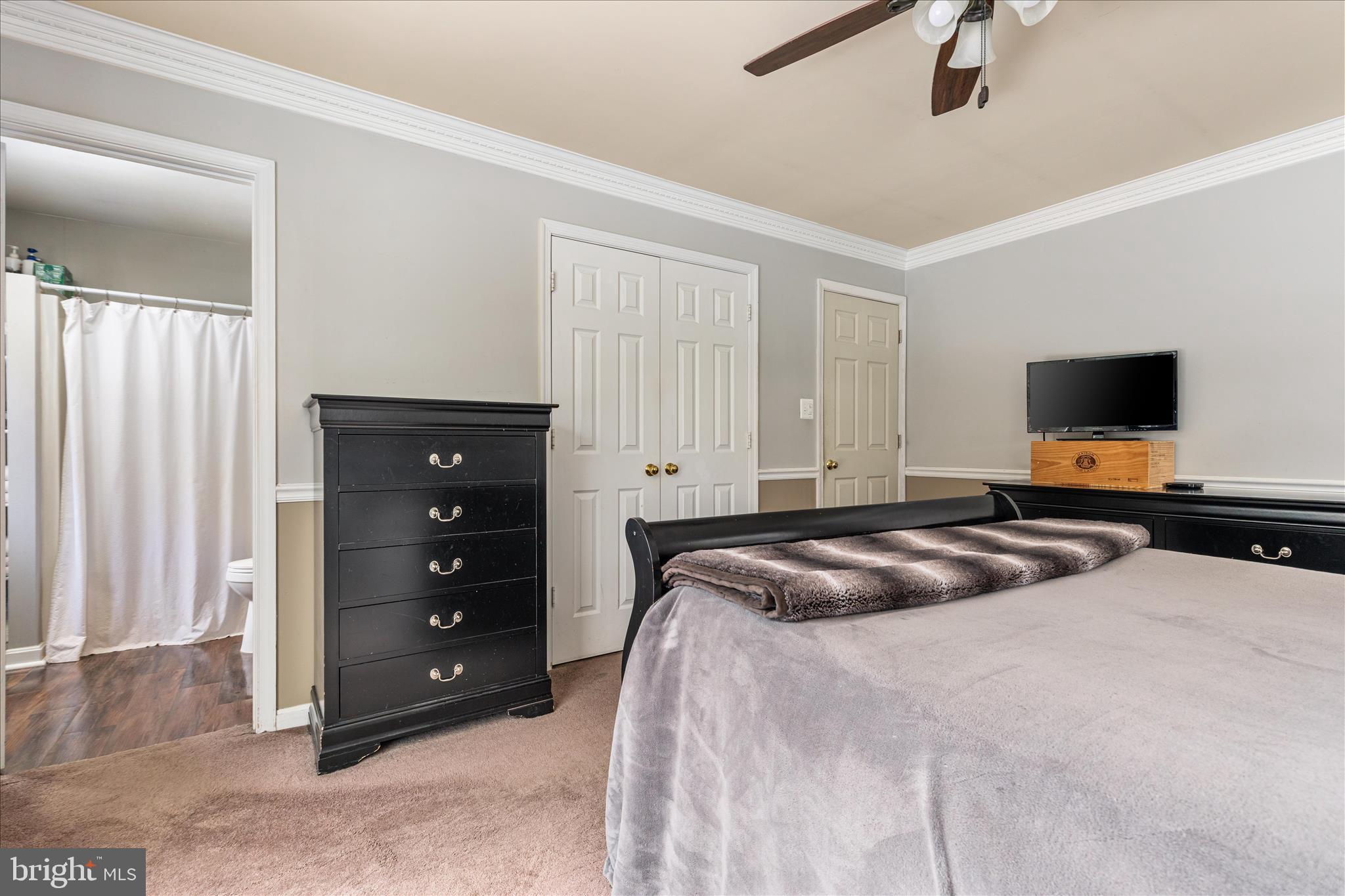 43301 Spinks Ferry Road Leesburg, VA 20176 - Photo 59 of 102 a bedroom with a bed and a flat screen tv
