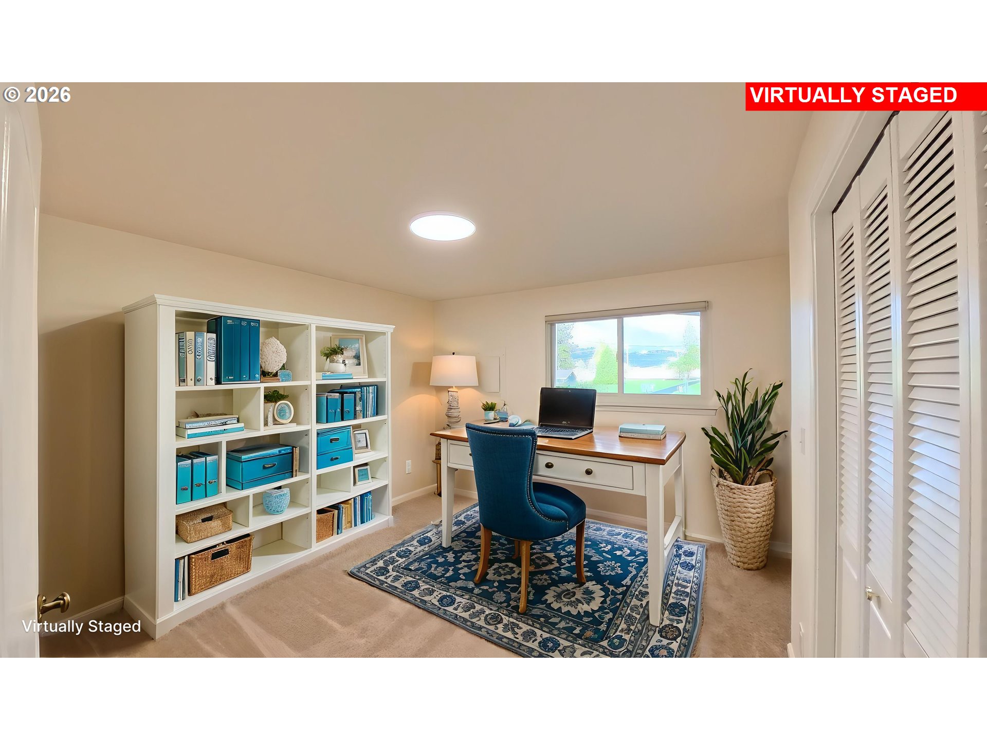1732 Del Rio Road Roseburg, OR 97471 - Photo 18 of 39 a living room with furniture and a book shelf
