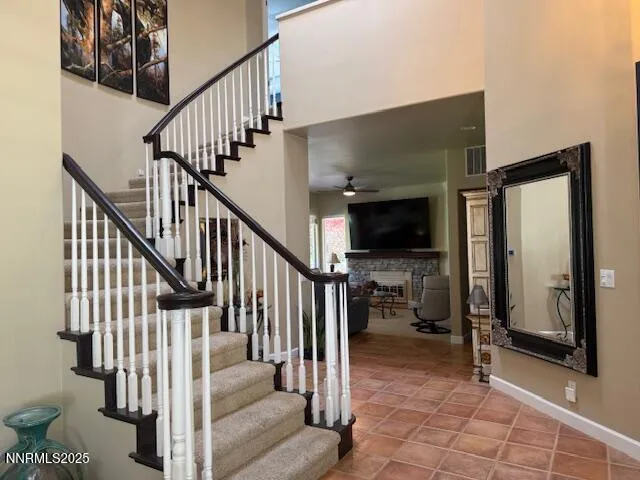 a view of entryway livingroom and hall