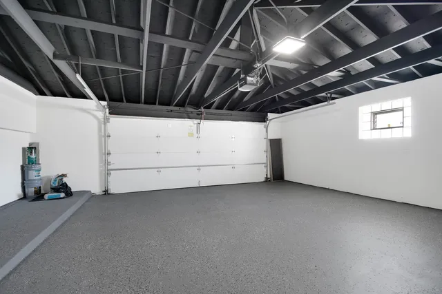 a view of a garage room