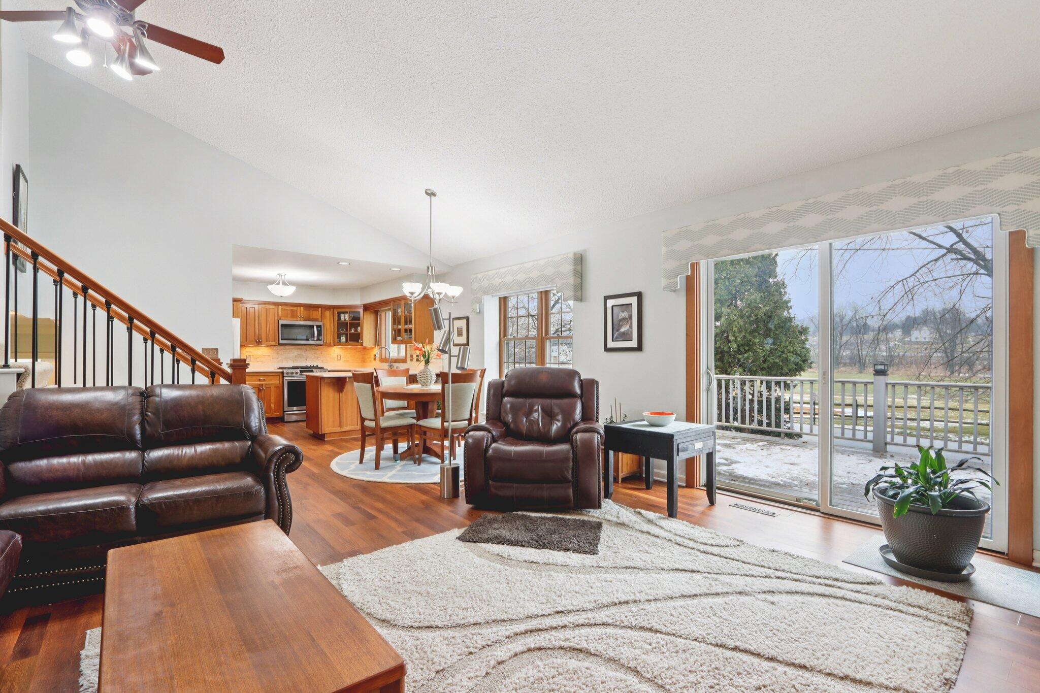 18985 Wilderness Court, Unit B Brookfield, WI 53045 - Photo 8 of 31 Sliding glass doors to the private deck.