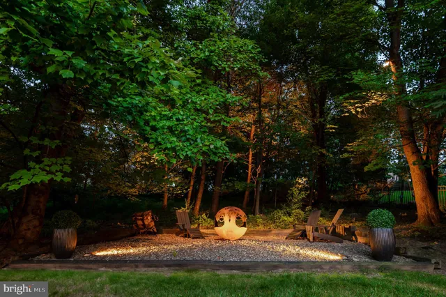 a view of a backyard with a patio
