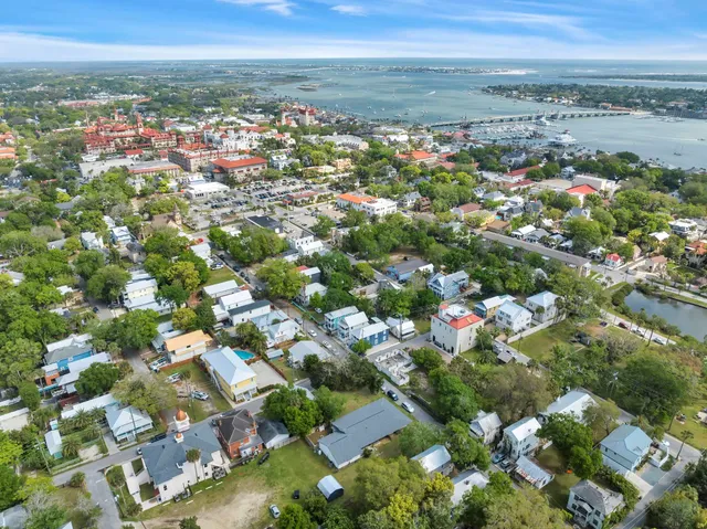 a view of city and ocean