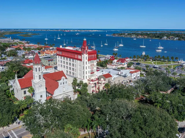 a view of city and ocean