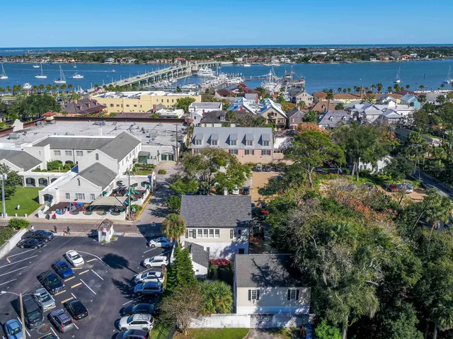 an aerial view of a city