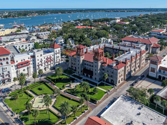 an aerial view of multiple house