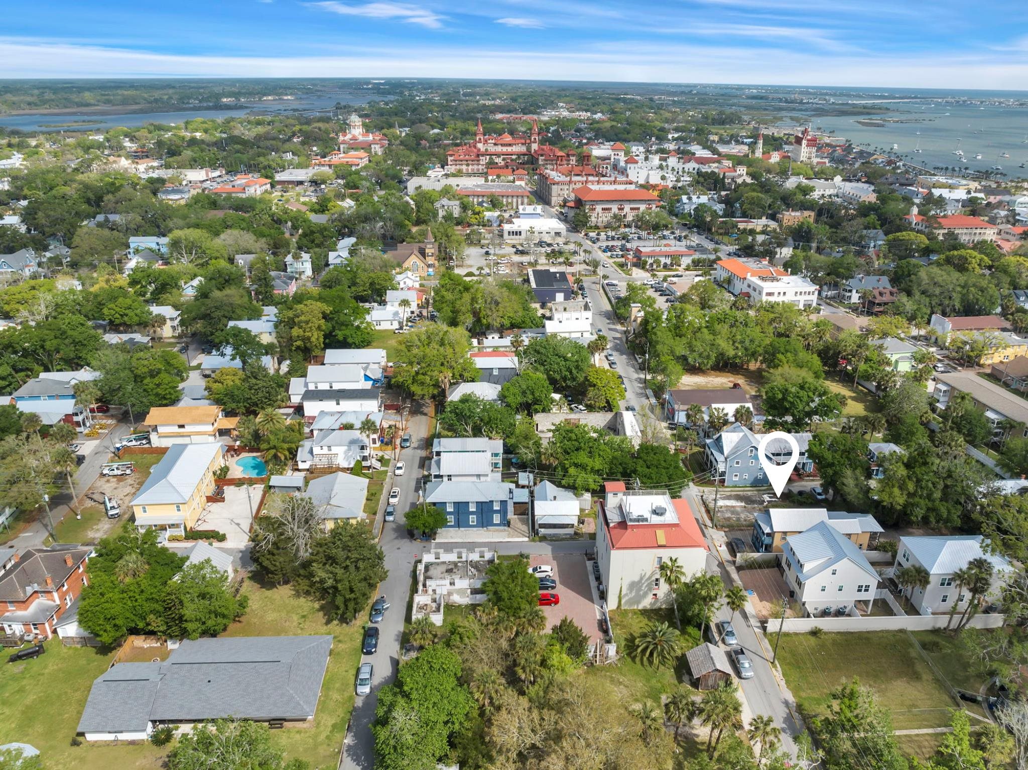89 Washington Street St. Augustine, FL 32084 - Photo 6 of 42 an aerial view of residential houses with outdoor space