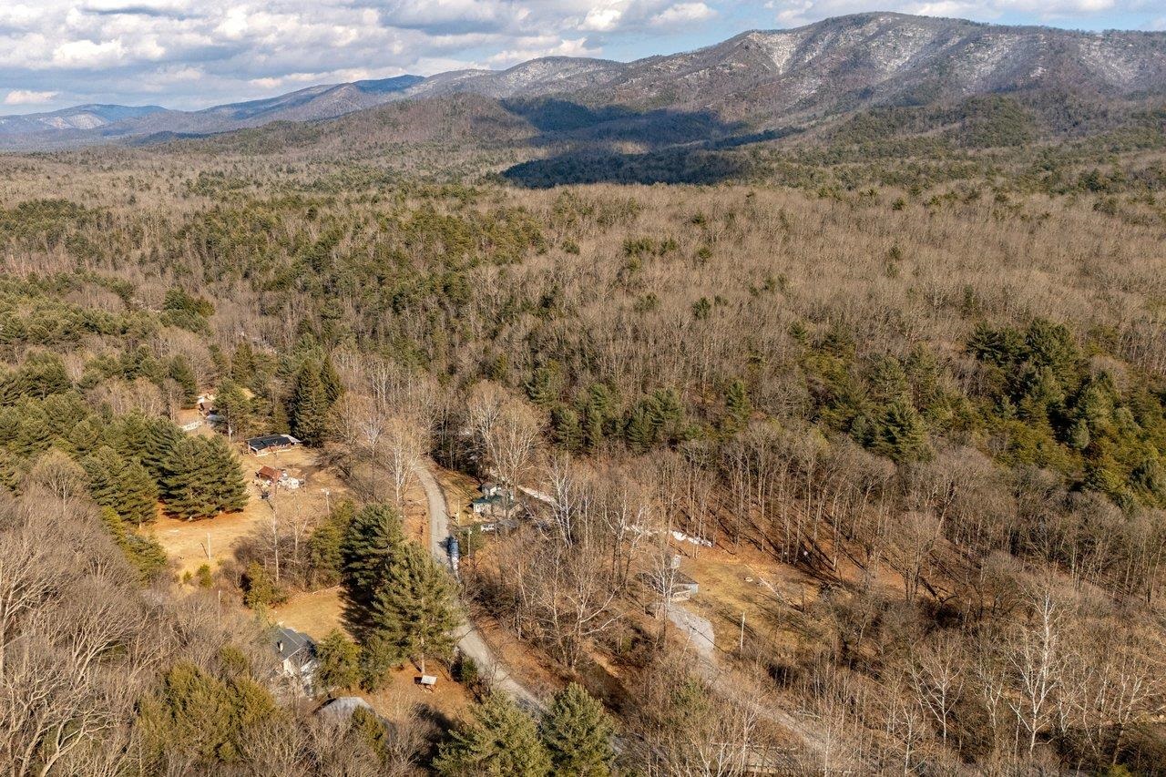 29 Shenandoah Mountain Road Sugar Grove, WV 26815 - Photo 42 of 52 a view of a dry yard with green space and fog