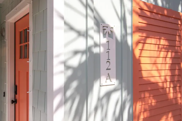 a view of a glass door