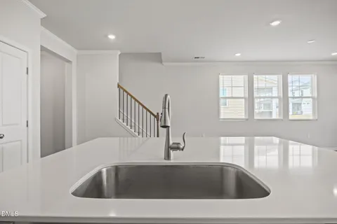 a close view of sink and tap