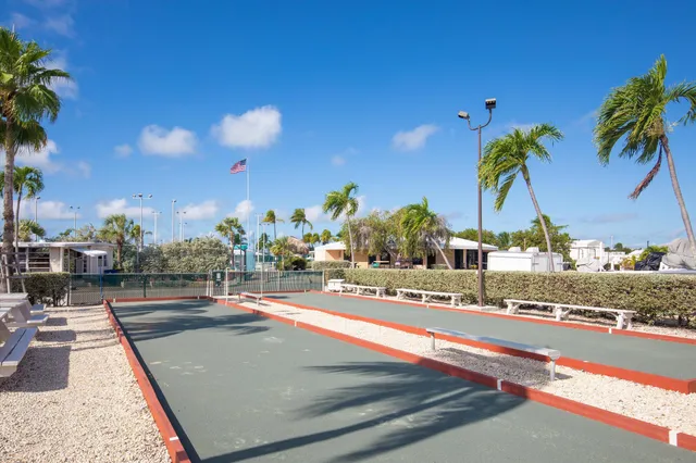 a view of a swimming pool with a lounge chair