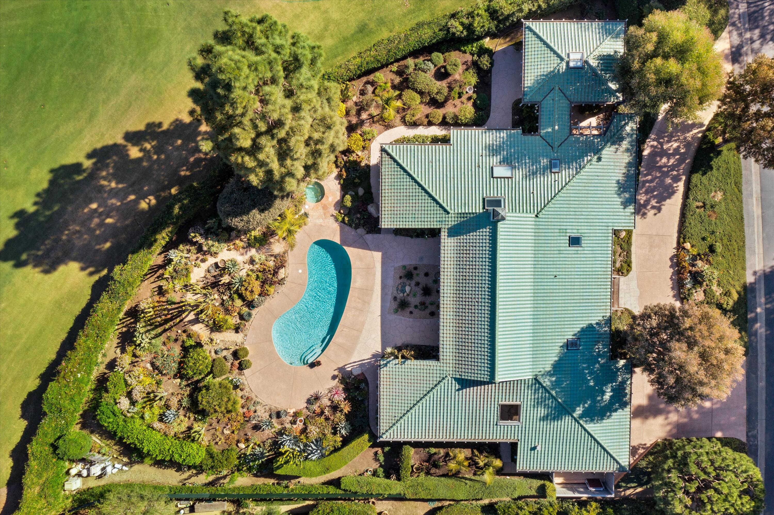 2150 10 Acre Road Montecito, CA 93108 - Photo 21 of 26 an aerial view of a house with a swimming pool