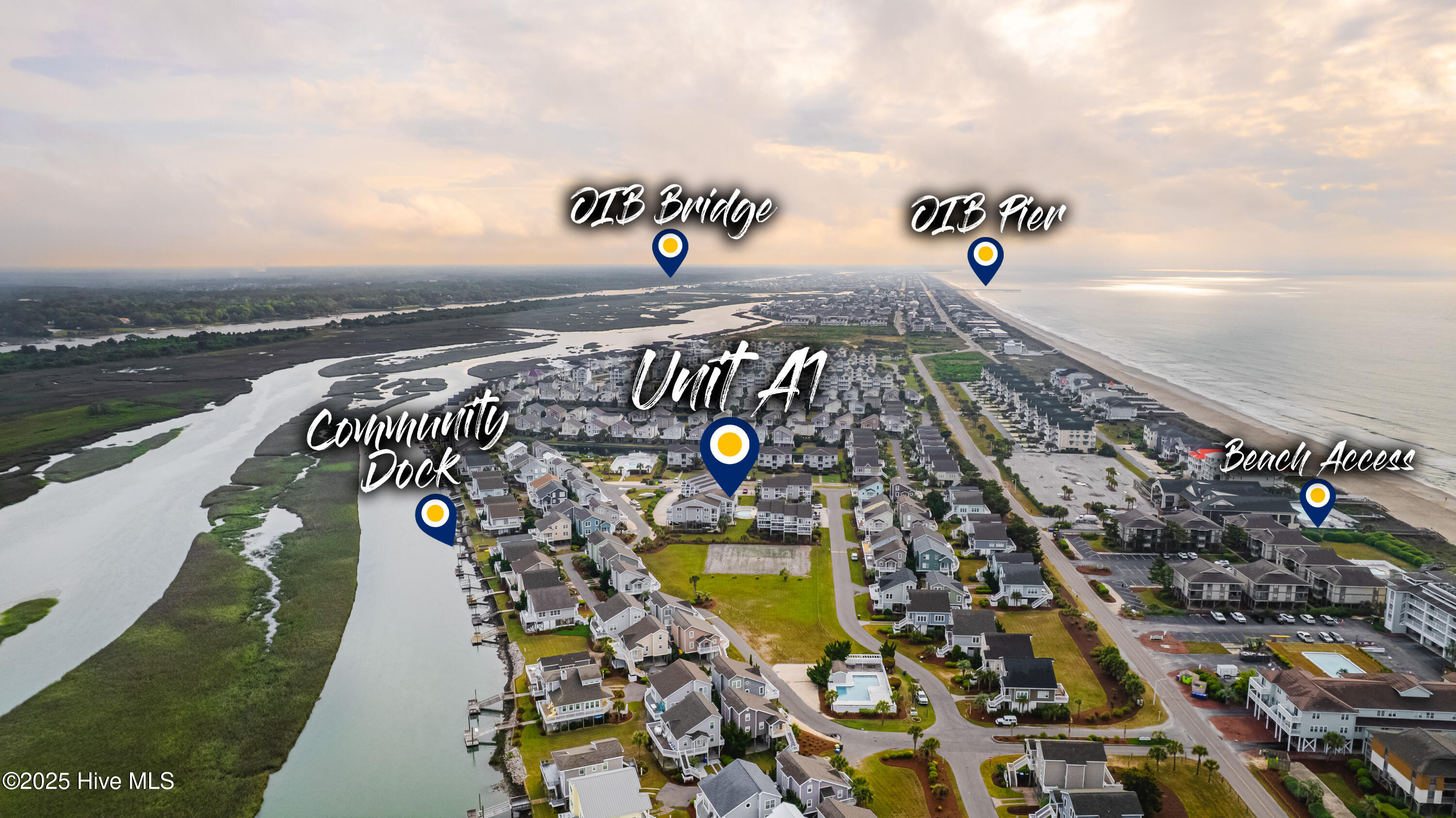 4 Seabrook Road, Unit 1 Ocean Isle Beach, NC 28469 - Photo 31 of 37 Aerial